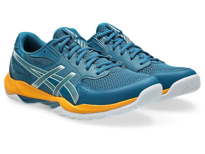 Asics Gel Rocket 12 Badminton Shoe | Dark Teal/Yamabuki – Lightweight Court Shoes with GEL Cushioning