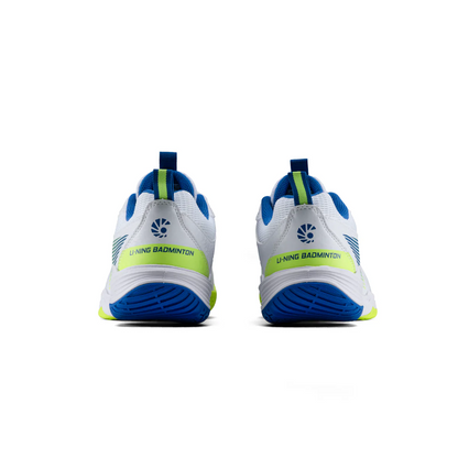 Li-Ning All Round Badminton Shoes - Standard White/Neon Olivine | Versatile Badminton Shoes for All-Court Play