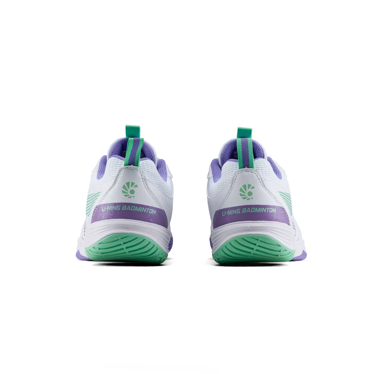 Li-Ning All Round Badminton Shoes - Standard White/Violet Tulip | Versatile Badminton Shoes for All-Court Play