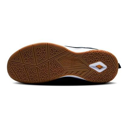 Hundred Raze Pro Badminton Shoe | Black/White/Blue – Pro-Level Court Shoes for Aggressive Players