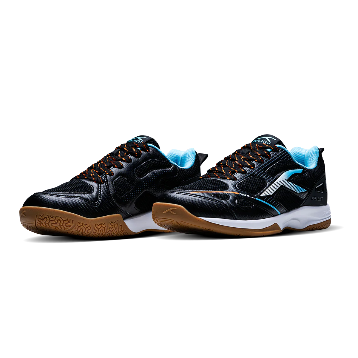 Hundred Raze Pro Badminton Shoe | Black/White/Blue – Pro-Level Court Shoes for Aggressive Players