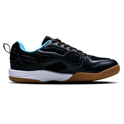 Hundred Raze Pro Badminton Shoe | Black/White/Blue – Pro-Level Court Shoes for Aggressive Players