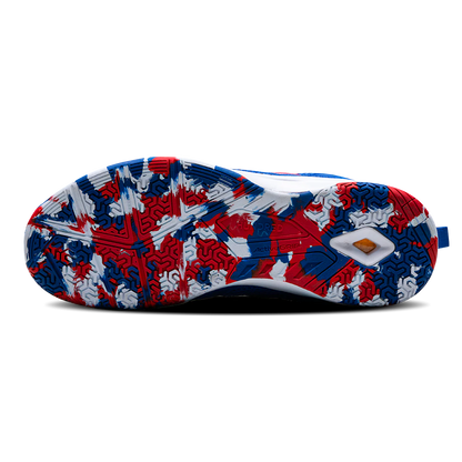 Hundred Raze Pro Badminton Shoe | Blue/Red/Navy – Pro-Level Court Shoes for Aggressive Players
