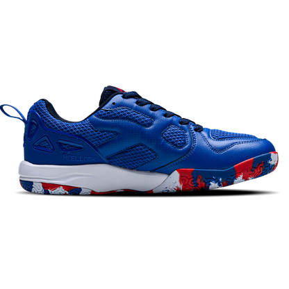 Hundred Raze Pro Badminton Shoe | Blue/Red/Navy – Pro-Level Court Shoes for Aggressive Players