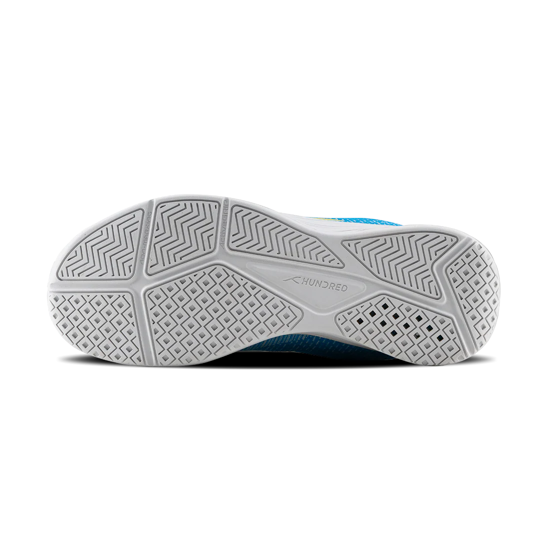 Hundred Court Flyer Badminton Shoe | Blue/Yellow/White