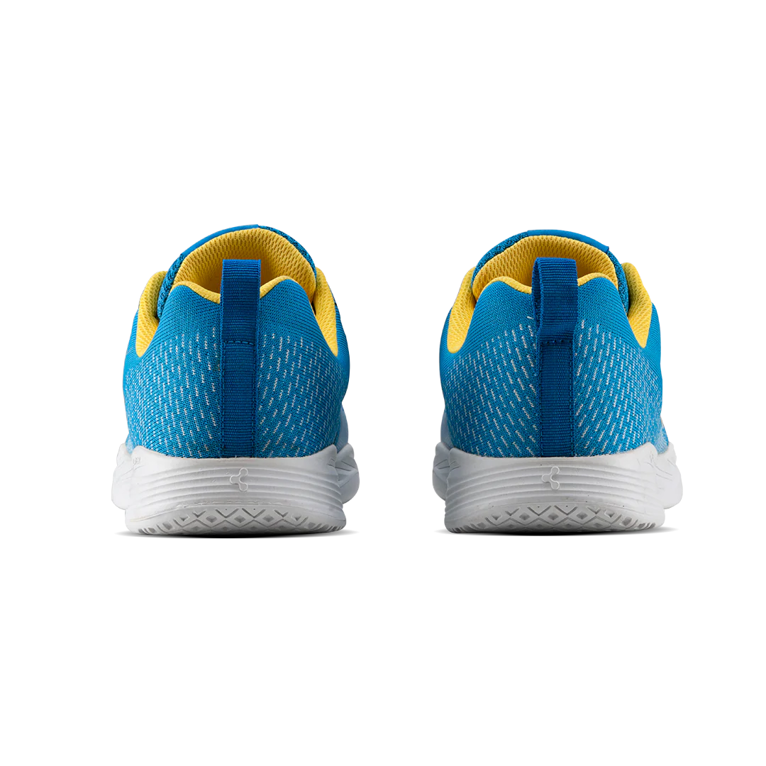 Hundred Court Flyer Badminton Shoe | Blue/Yellow/White
