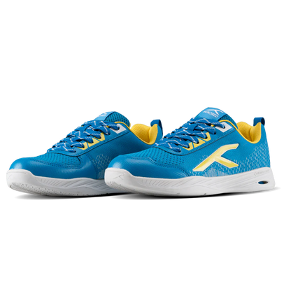 Hundred Court Flyer Badminton Shoe | Blue/Yellow/White