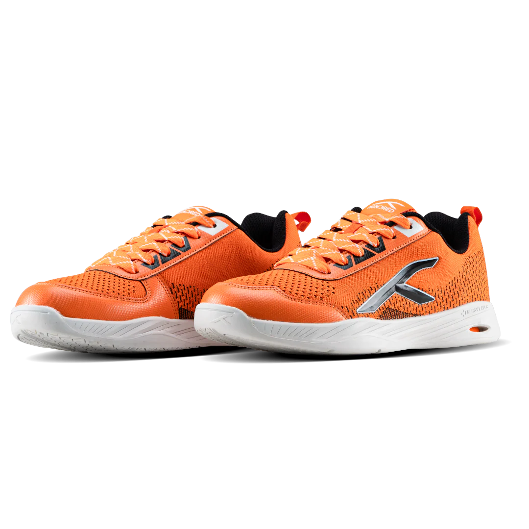 Hundred Court Flyer Badminton Shoe | Orange/Black/White