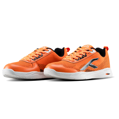 Hundred Court Flyer Badminton Shoe | Orange/Black/White