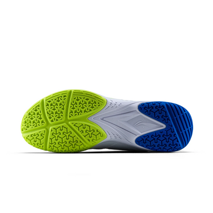 Li-Ning All Round Badminton Shoes - Standard White/Neon Olivine | Versatile Badminton Shoes for All-Court Play