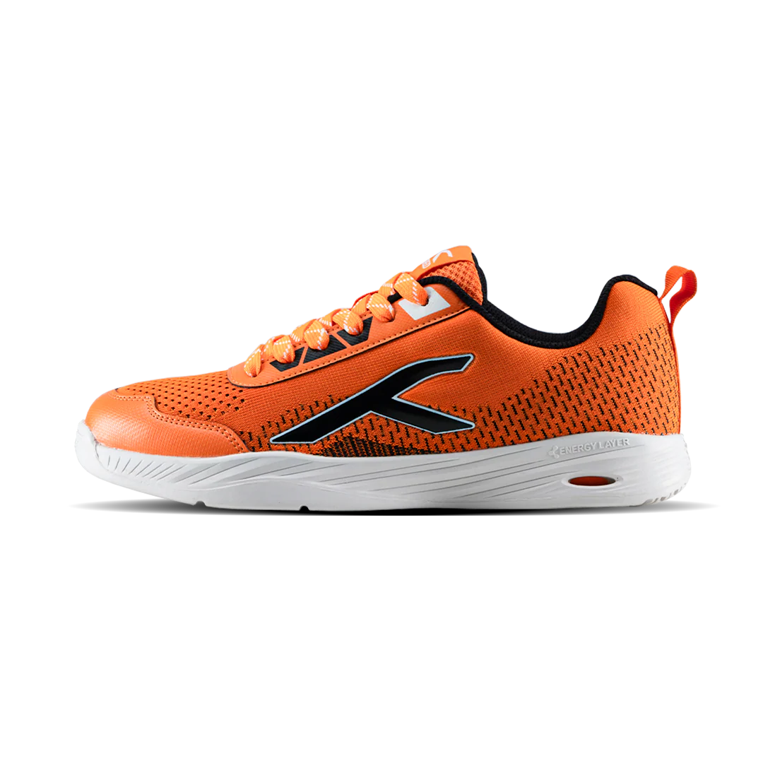 Hundred Court Flyer Badminton Shoe | Orange/Black/White