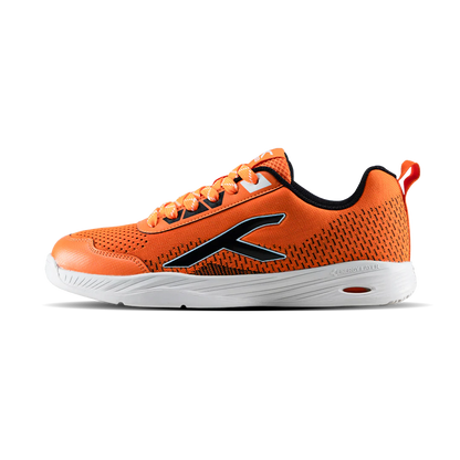 Hundred Court Flyer Badminton Shoe | Orange/Black/White