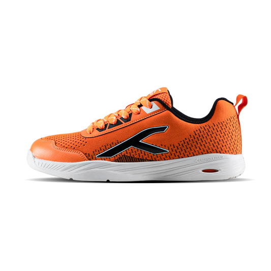 Hundred Court Flyer Badminton Shoe | Orange/Black/White