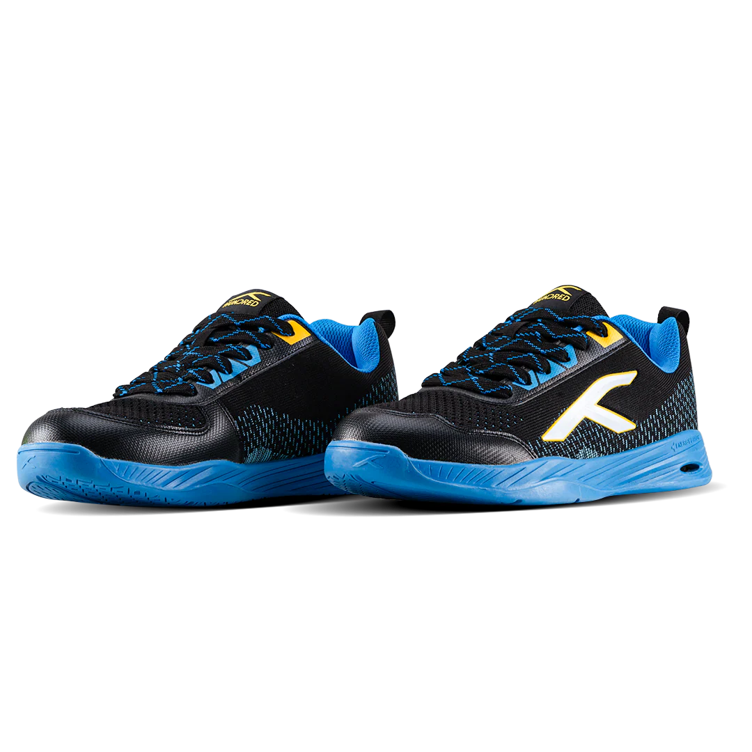 Hundred Court Flyer Badminton Shoe | Black/Blue/Yellow