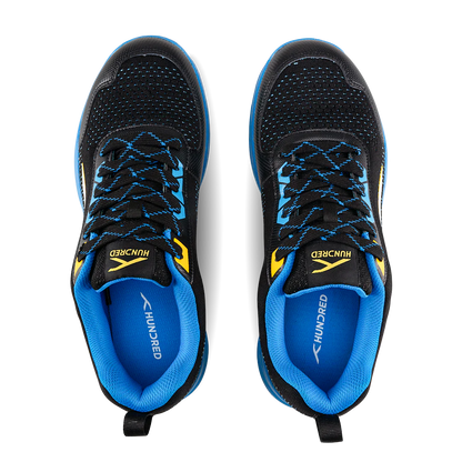 Hundred Court Flyer Badminton Shoe | Black/Blue/Yellow