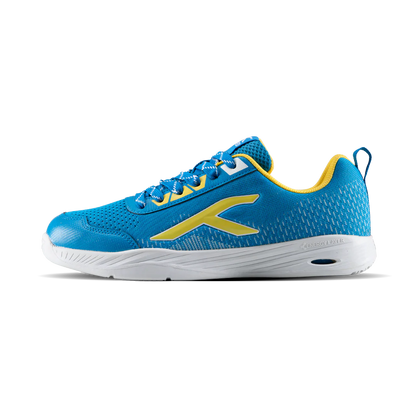 Hundred Court Flyer Badminton Shoe | Blue/Yellow/White