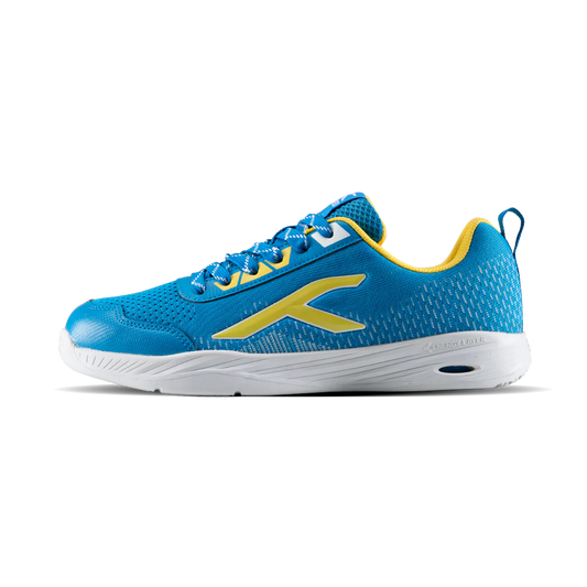Hundred Court Flyer Badminton Shoe | Blue/Yellow/White