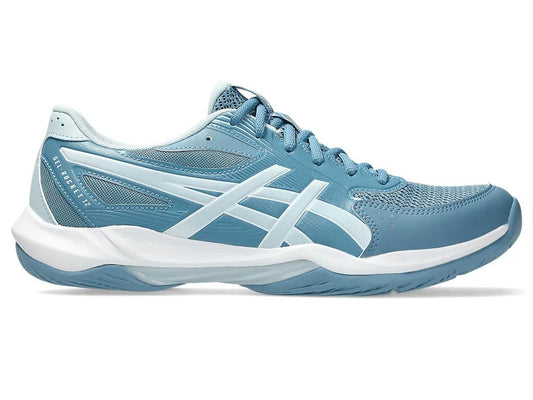 Asics Gel Rocket 12 Badminton Shoe | Saba Blue/Cool Grey – Lightweight Court Shoes with GEL Cushioning