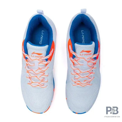 Li-Ning Ultra III Badminton Shoe ( White & Blue & Orange )