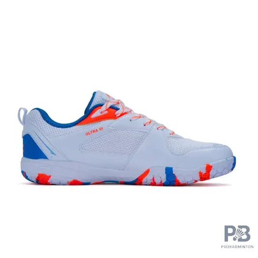 Li-Ning Ultra III Badminton Shoe ( White & Blue & Orange )