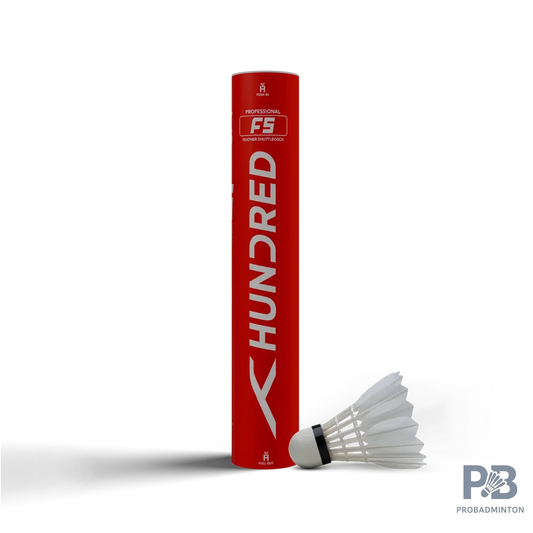 Hundred F5 Badminton Shuttlecocks | Grade A Feathers