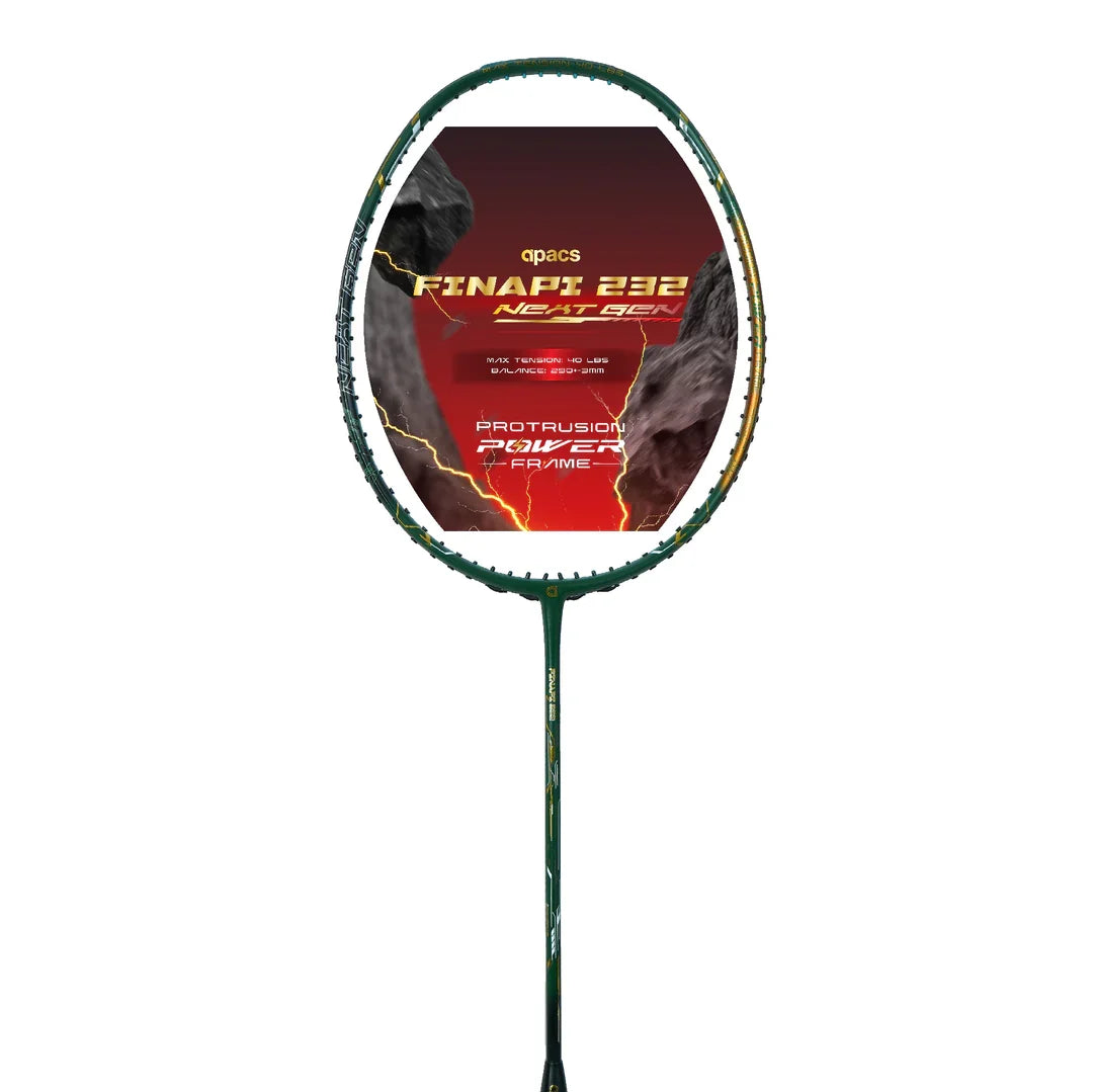 Apacs Finapi 232 Next Gen Badminton Racket – UHM Graphite All-Round Racket with 40LBS Tension