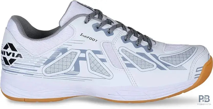 Nivia Appeal 3.0 Badminton Shoes | White/Grey