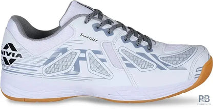 Nivia Appeal 3.0 Badminton Shoes | White/Grey