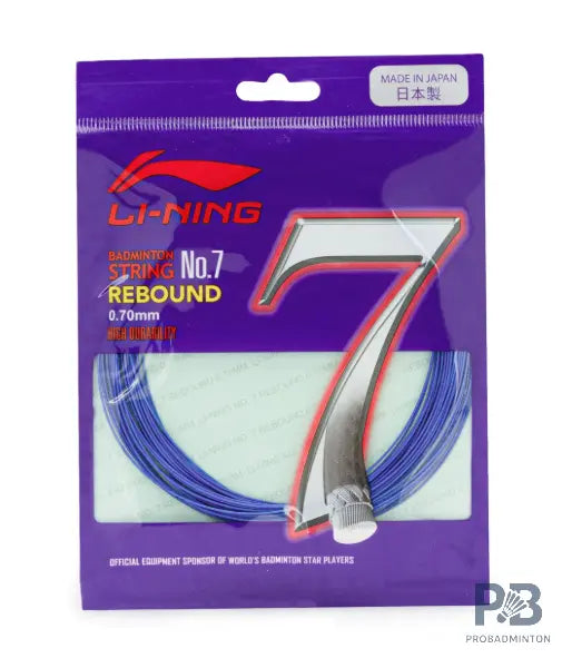 Li-Ning No. 7 Rebound Badminton String – High Elasticity, Durable Multi-Filament & Pro-Level Control