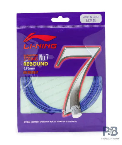 Li-Ning No. 7 Rebound Badminton String – High Elasticity, Durable Multi-Filament & Pro-Level Control