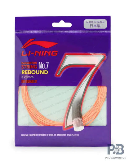 Li-Ning No. 7 Rebound Badminton String – High Elasticity, Durable Multi-Filament & Pro-Level Control