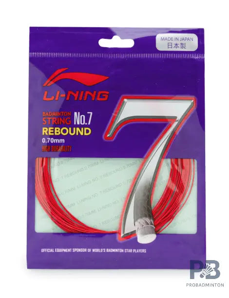Li-Ning No. 7 Rebound Badminton String – High Elasticity, Durable Multi-Filament & Pro-Level Control