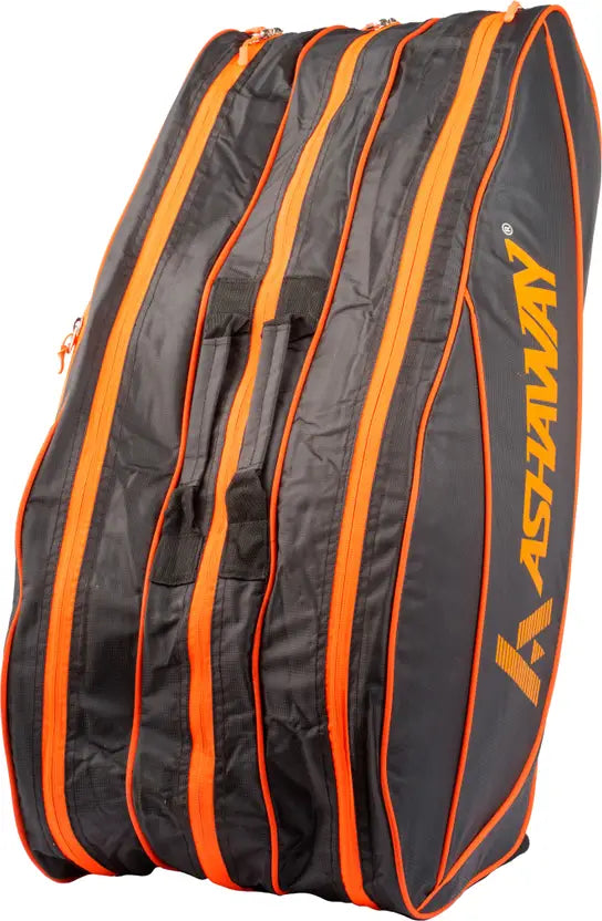 ASHAWAY Triple Zip Badminton Kit Bag | Durable Spacious Badminton Racket Bag