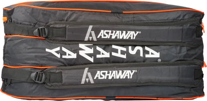 ASHAWAY Triple Zip Badminton Kit Bag | Durable Spacious Badminton Racket Bag