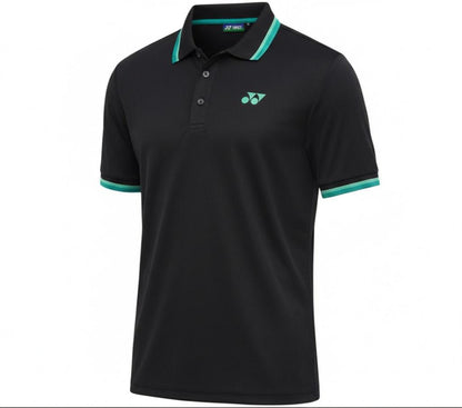 Yonex T-Shirt Polo 2970 Men’s Wear | Jet-Black | Lightweight Badminton Sportswear