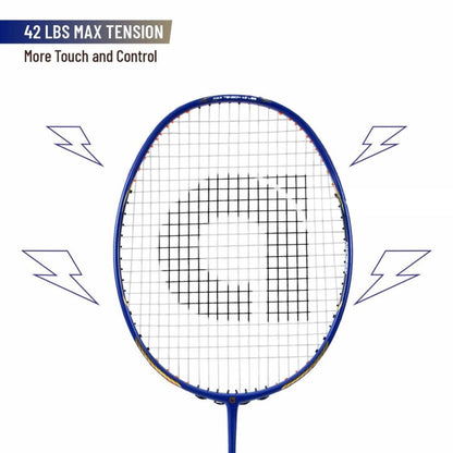 Apacs Z-Ziggler Badminton Racket (Unstrung) - Navy Blue – Powerful Stiff Racket for Advanced Players