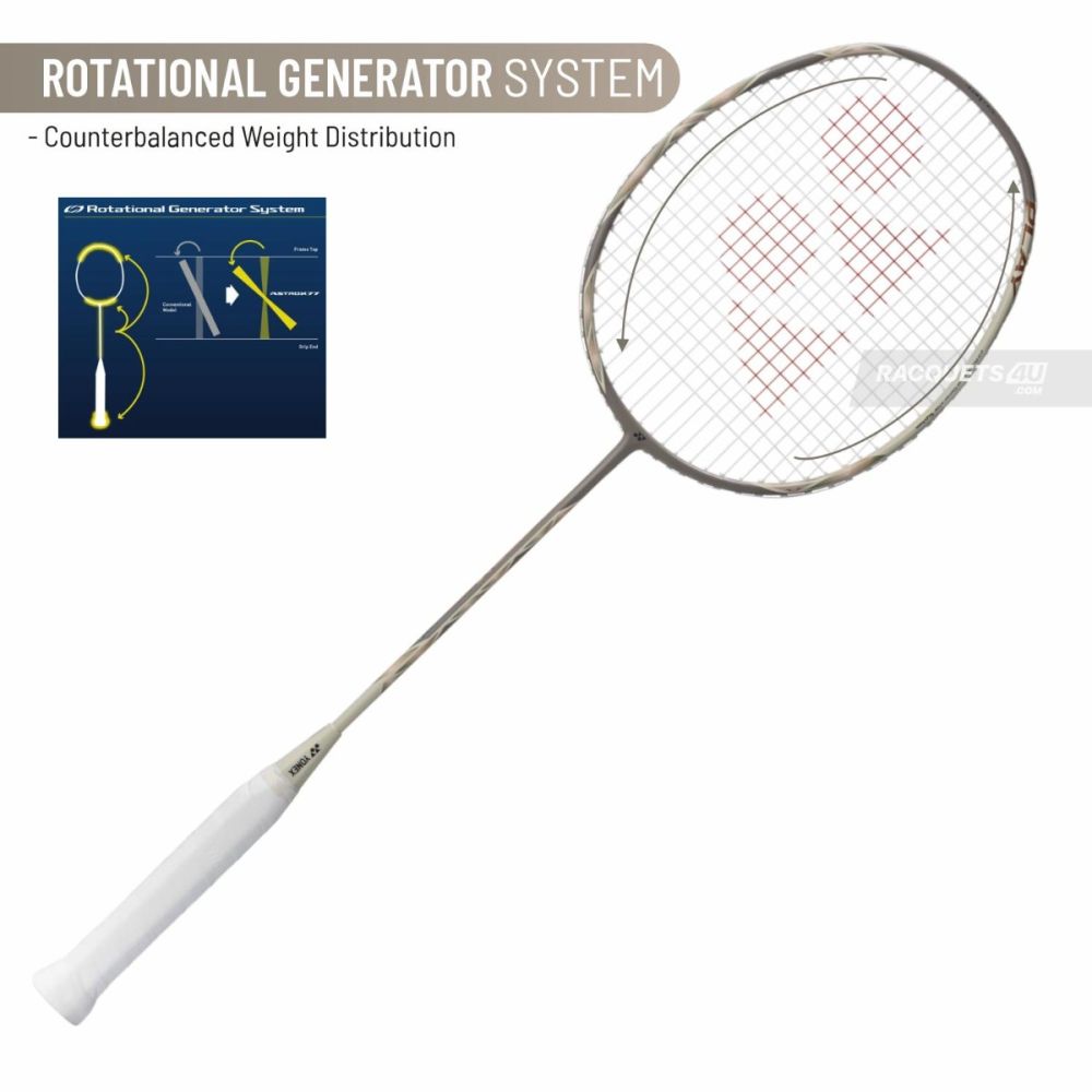 YONEX Astrox 77 Play Badminton Racquet - Light Beige