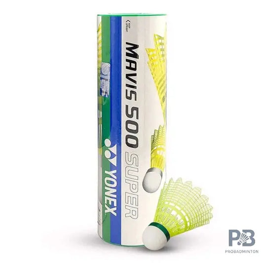 YONEX Mavis 500 Super Nylon Shuttlecock (Green Cap Yellow) | Durable, Consistent Flight | Ideal for Training & Recreational Play
