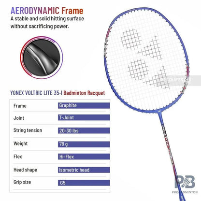 Yonex Voltric Lite 35I Badminton Racket | Light Weight Graphite Racket with Nanometric Shaft