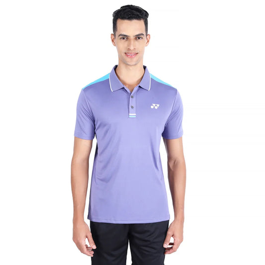 YONEX T-Shirt Polo 2625 - Twilight Purple – Classic White Polo for Badminton & Tennis Players