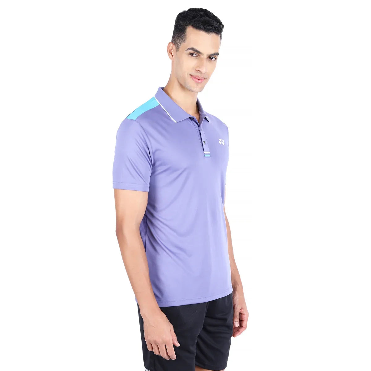 YONEX T-Shirt Polo 2625 - Twilight Purple – Classic White Polo for Badminton & Tennis Players