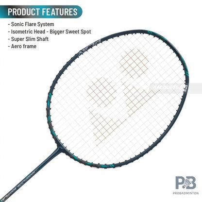 YONEX Nanoflare 800 Play Badminton Racket – Deep Green | 4U G5 | Fast Swing & Control