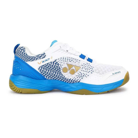 Yonex V100-i Badminton Shoes (WHITE / BLUE Hawai)